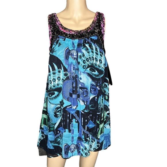 Custo Barcelona bejeweled tunic mini dress - Picture 1 of 11